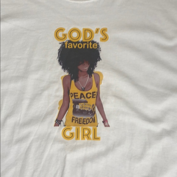 Brand New Custom Gods Favorite Girl White Graphic - Picture 2 of 8